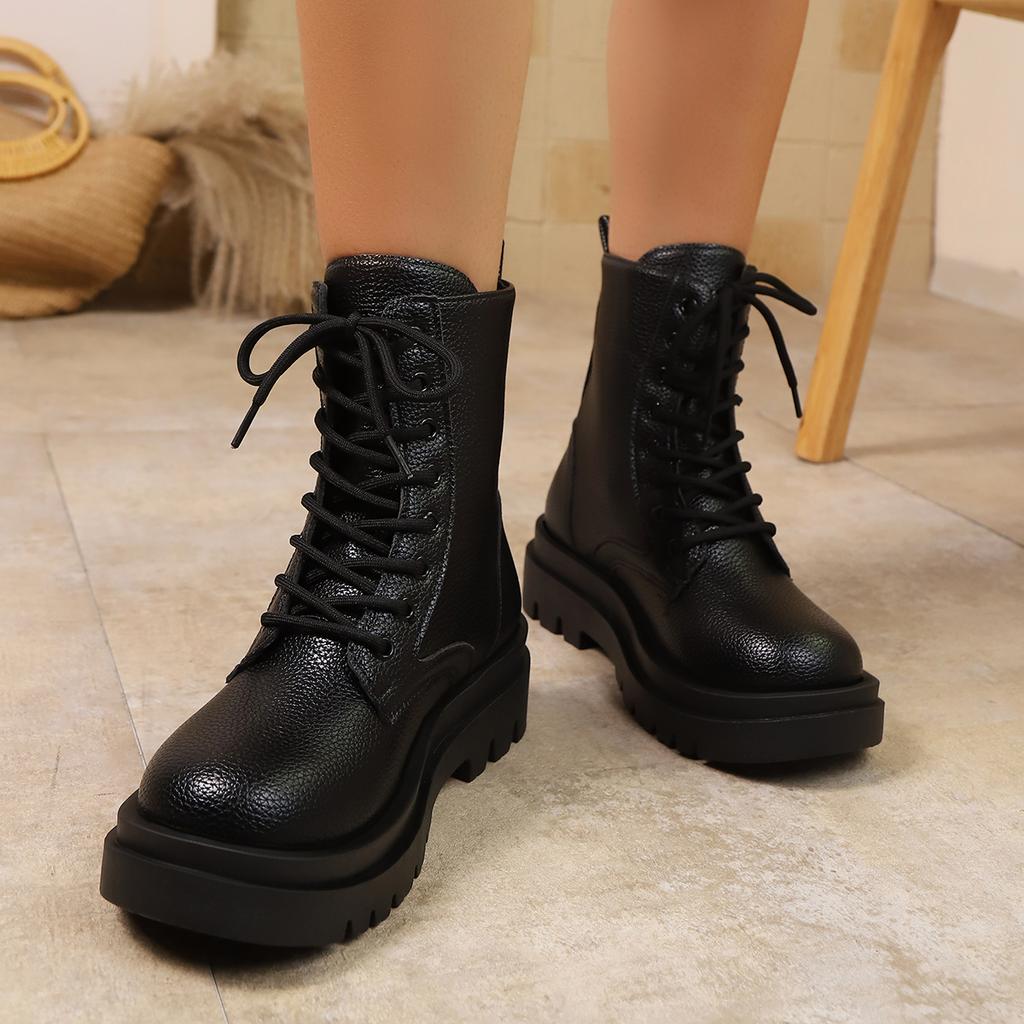 Fashion 2025 New Women Ankle Boots Winter Waterproof Cotton Shoes Women Comfortable Outdoor Boots Platform Heels Ankle Boots Female