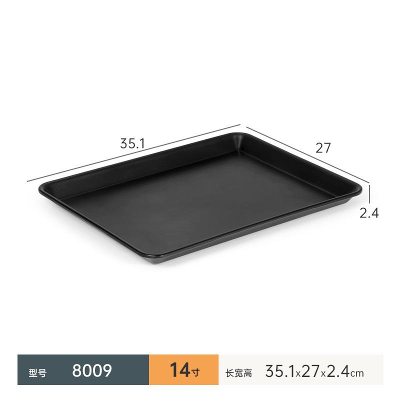 1 Pc Melamine Black Plate Restaurant Flat Dinner Plate Tableware