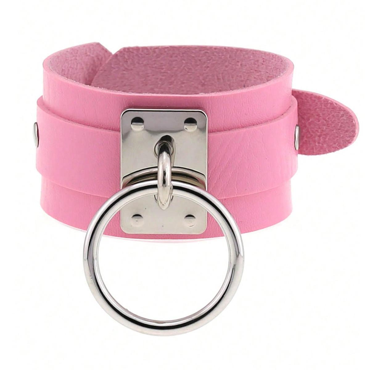 1 Punk Pink Nieten Kreatives Armband, Perfektes Geschenk Für Tägliche Feiertagspartys, Halloween-Karneval-Auftritte, Rock And Roll