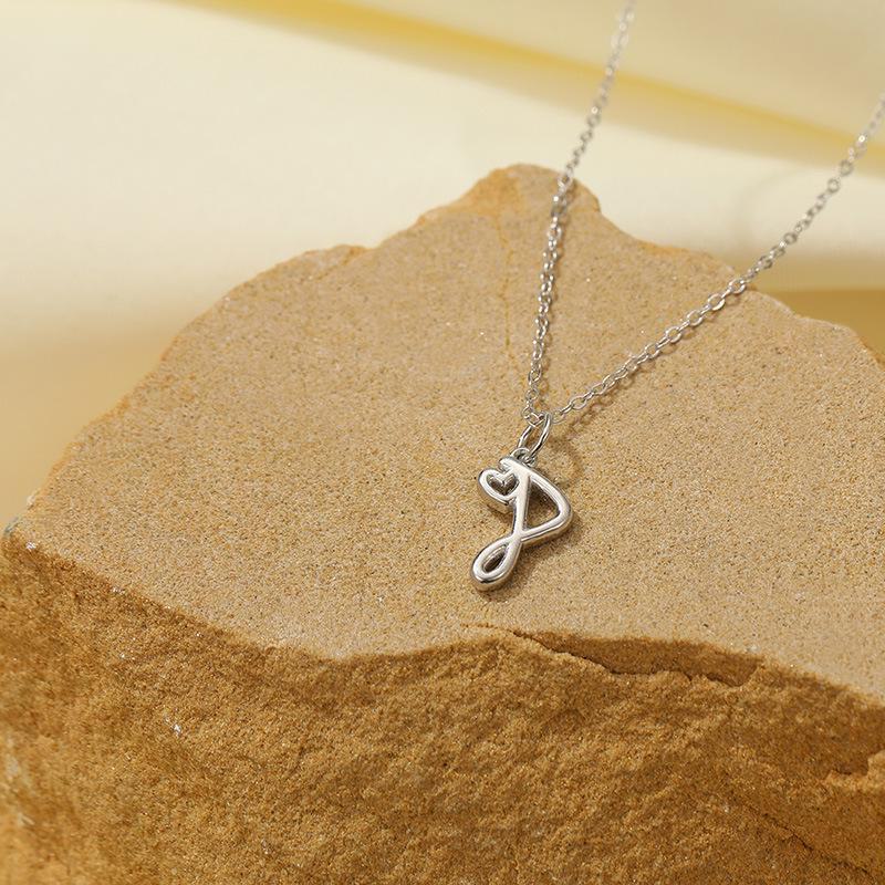 Banyan Tree S925 Silver English Letter Pendant Necklace - Simple, Elegant Style for Mother's Day