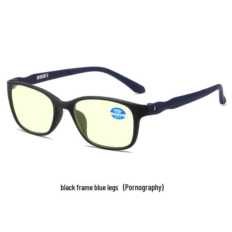 Ultra-light Auto-Adjusting Anti-Blue Light Reading Glasses with Night Vision for Men and Women, Black Tech.