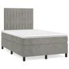 Maison Exclusive - Sommier à lattes de lit et matelas Gris clair 120x200cm Velours