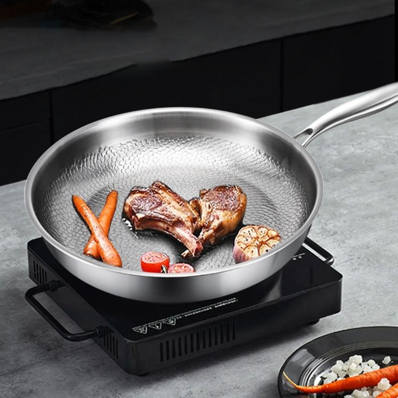 Titaniums Nonstick Frying Cooking Pan Set With Lid And Spatula Scratch Resistant Cookware For Multiple Stovetops