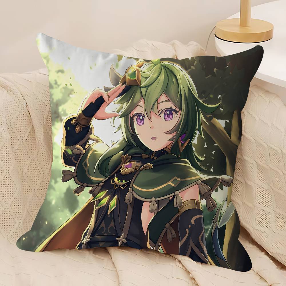 

Collei Genshin Impact Pillow Cushion Cover Pillowcase Living Room Sofa Home Decor Customized 12x12Inch