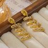Fashion Personality Niche Explosive Bracelet Plated With 18K Gold Natural Obsidian Bead Necklace Women