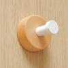 Round Design Single Hook Creamy Style Coat Hook Clothes Hanger No Drilling Hook  Bathroom