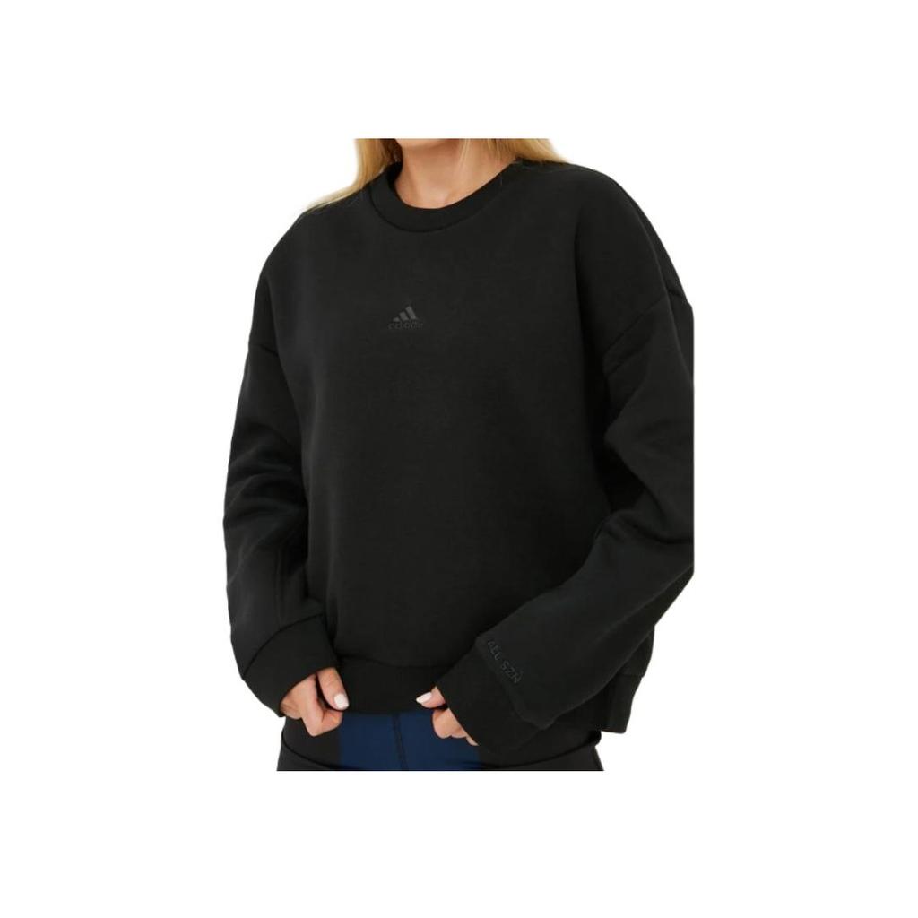 adidas Effen Kleur Ronde Hals Pullover Sweatshirt Dames Sweatshirts Zwart HJ7995