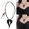 Sturdy Alloy Black Wing Necklace Featuring Tarnish Resistant Coating And Adjustable Length For Personalized Fit