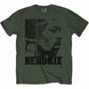 Rockoff Trade Men's Jimi Hendrix Let Me Live T-Shirt, Green, Large (Size:Large)