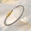 Niche Light Luxury Hand Jewelry Fashion Simple Titanium Steel 18K Gold Elastic Snake Bone Chain Bracelet Women