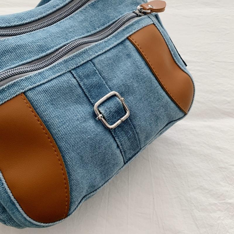 Denim Bag Women's Vintage Shoulder Bag Large Capacity Crossbody Bag