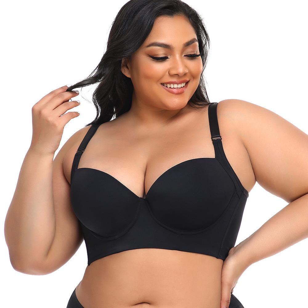 Plus Size Smooth Adjustable Underwire Bra, Full Figure Shaping Seamless Everyday Lingerie for Women