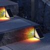 LED Outdoor Solar Lights Decor Super Bright Solar Deck Lights Triangle Step Lamp for Stair Deck Front Step Front Porch and Patio