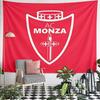 AC Monza Football Club Crest Wall Tapestry Red White Shield Crown Sword Italian Serie A Fan Decor for Man Cave Gift