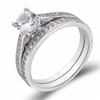 925 Sterling Silver Ring Inlaid With Crystal Zircon Fashionable Couple Ring, Suitable For Wedding Party Gift Jewelry