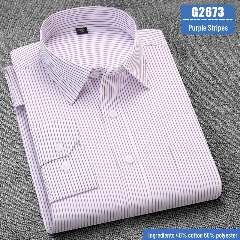 Pánská košile s dlouhým rukávem nežehlivá - Přizpůsobitelné logo, Ležérní jednobarevná pro práci a podnikání