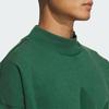 Adidas Originals Stand Collar Comfortable Skin-Friendly Logo Long Sleeve Sweatshirt Men sweatshirt Green JN0778