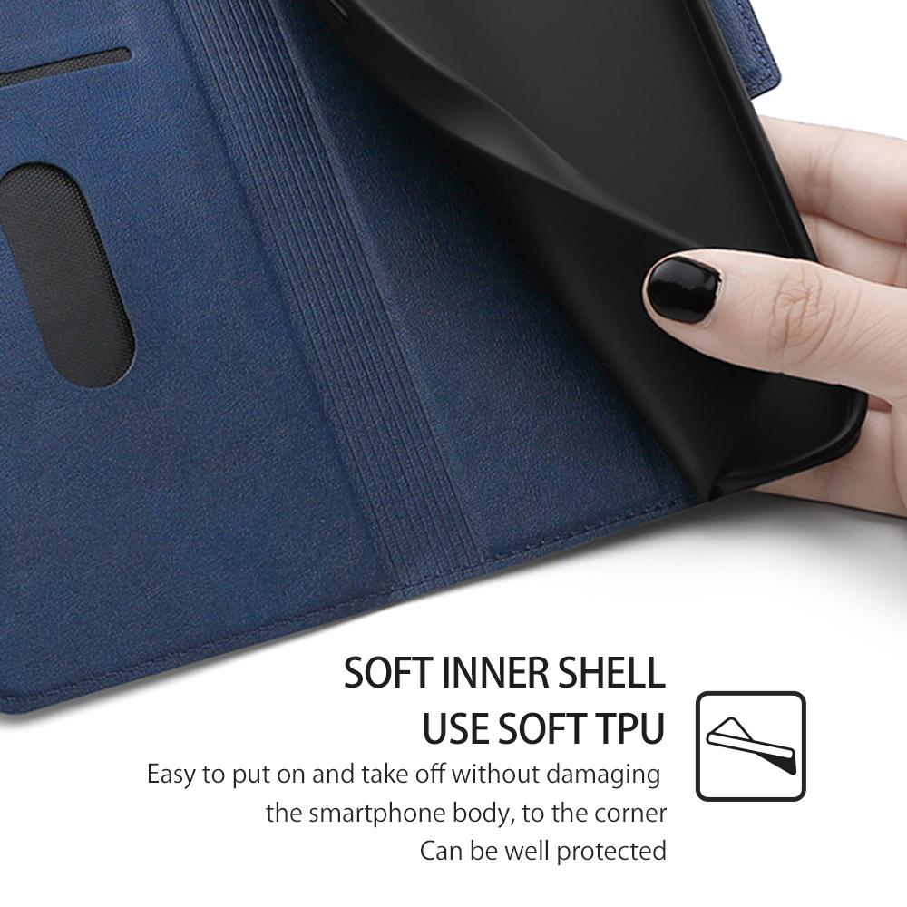 Phone Stand Cover for Oppo Reno8 T 4G PU Leather Card Holder Mobile Phone Protective Cover
