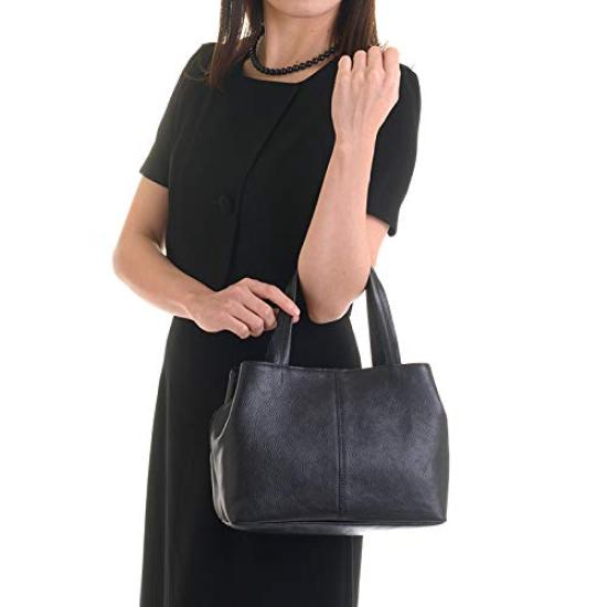 Black Formal Bag, Genuine Leather, Made In Japan, Large, Black Handbag, Perfect for Funerals, Entrance Exams, Graduations, Kindergarten Entrance