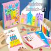 Rainbow Scratch Art DIY Kit for Kids - Colorful Drawing Paper and Pigments for Creative Play