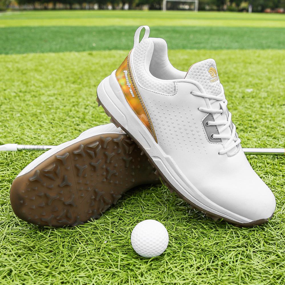 Lechuang THESTRON Men's Professional Golf Shoes, Large Size US 7-14