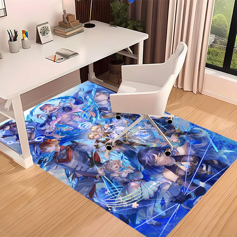 Genshin Impact characters Printed Absorbent Washable Carpet, Non-Slip Bathroom Mats, Kitchen Rugs, Yoga Mat,Living Room Entrance, Camping Picnic Rugs