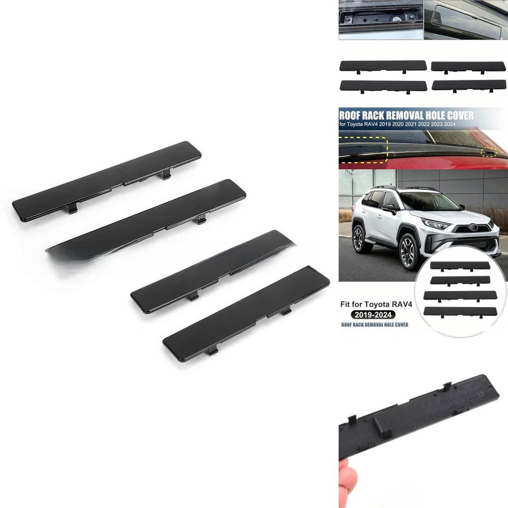 Für Rav4 2020 bis 2024 Kunststoff-Dachreling-Schutzabdeckung Bohrfreie Montage Langlebig Schwarz