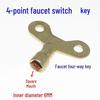 4-Way Outdoor Anti-Theft Faucet Key with 4-Point Handle