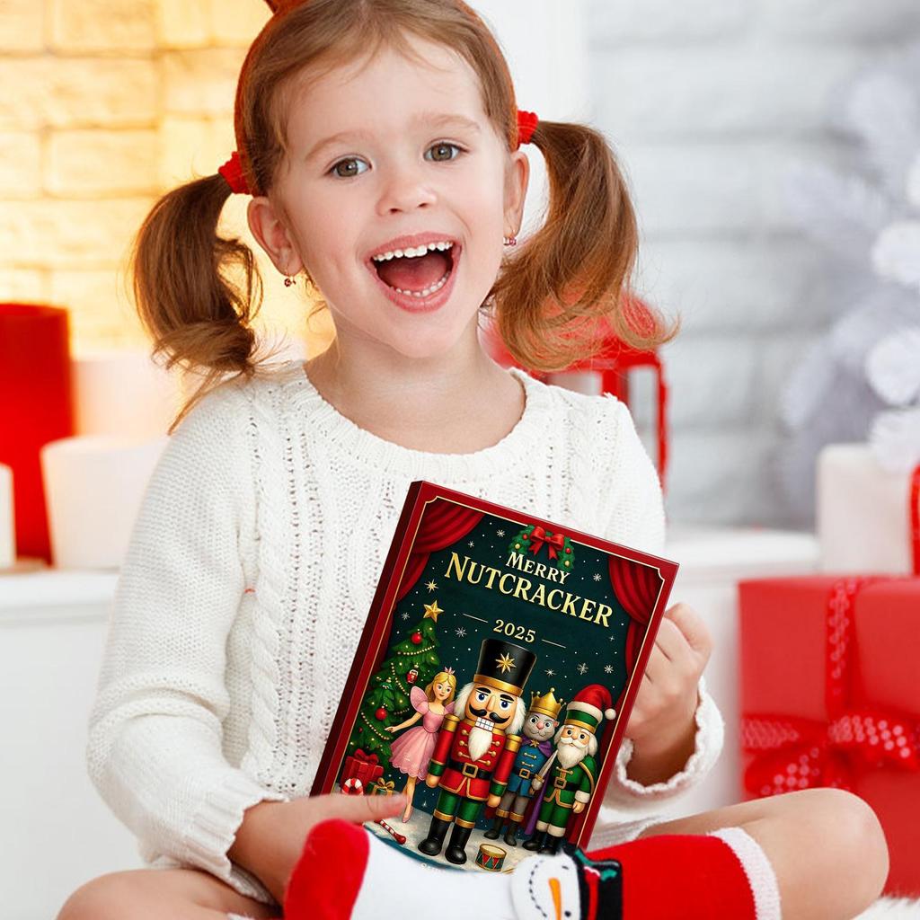 Nutcracker Advent Calendar 2025 24 Days 2D Acrylic Ornament Christmas Countdown Decoration for Home Tree Fireplace Xmas Gift