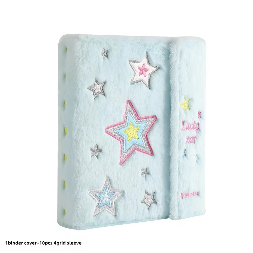

Инс Стиль Счастливая Звезда Мягкий Плюшевый А5 Альбом для K-Pop Айдол Фотокарточек 3 дюйма Альбом для Коллекционирования Покардов с 10 листами