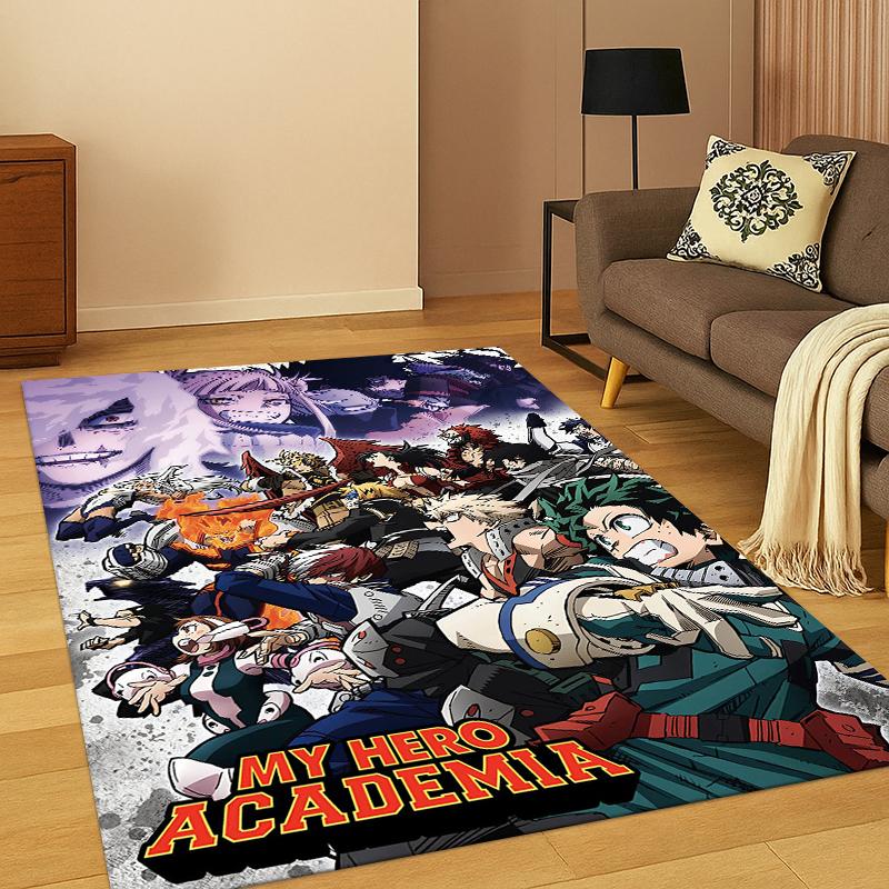 My Hero Academia Deku Bakugou Cartoon Anime Carpet Rug for Bedroom Living Room Sofa Doormat Home Decor,Kid Area Rug Non-slip
