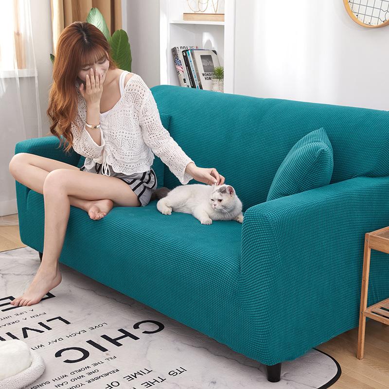 Stretch Sofa Cover Cover All Wrapped Cover Four Seasons Anti-Scratching Simple Modern Sofa Full Cover Towel Cloth