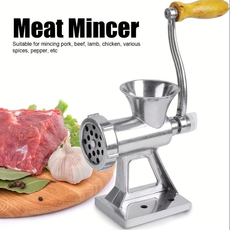 Premium Alloy Manual Meat Grinder Hand Crank Food Processor Easy Use for Sausage Beef with Metal Grinding Attachments Kitchen To
