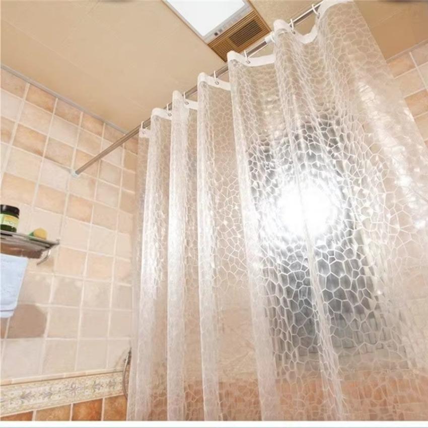 1 Pcs 180x180cm 3D Bathroom Bath Shower Curtain Transparent Thicker Waterproof Curtain Bathroom Accessories