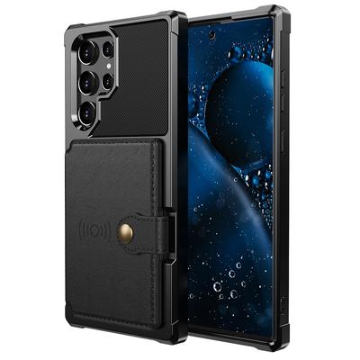 Fall Protection Card Slot Leather Case For Samsung Galaxy S22 Ultra S 22 S21 Fe 5g S20 Plus A52s A52 A72 A12 Wallet Cover