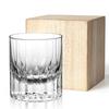 Crystal Rock Glass, Whiskey Glass, Hand-Engraved, 260ml, Thick Base Design, Wooden Box, Gift Set