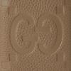 Gucci Double G Logo Embossed Flap Leather Card Holder Men Accessories Gray Brown 739478-AABY0-2801