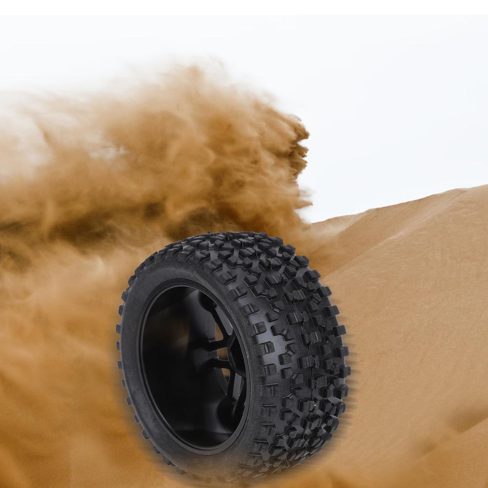 4Pcs Universal 1 10 RC Car Tyre Tires Modification Accessory Replacement 85mmBlack