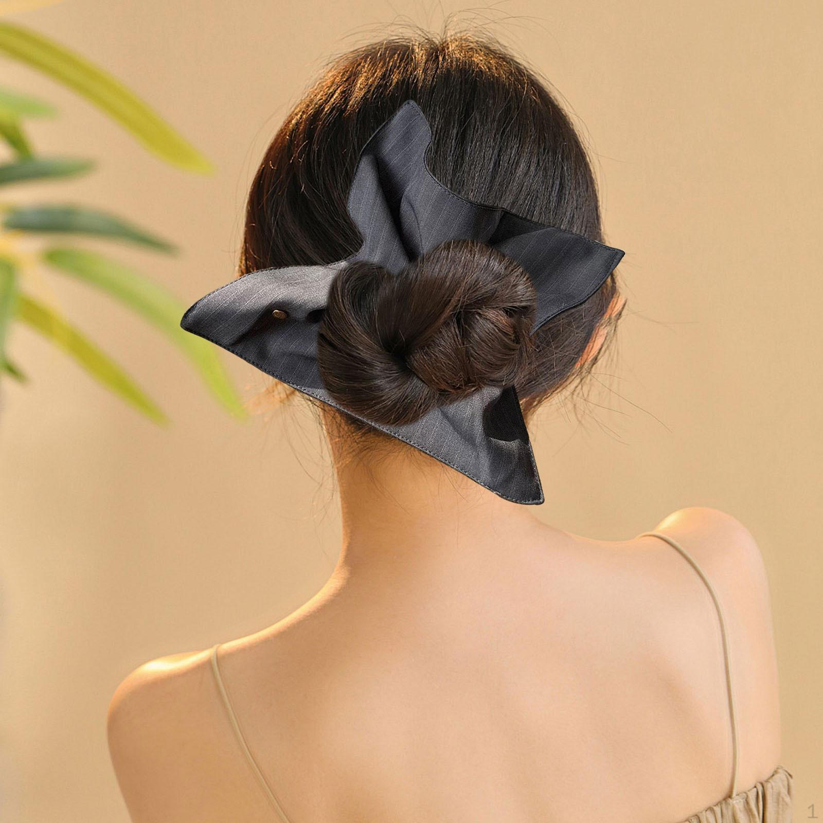 

Французская резинка для волос эластичная завязка для женщины формальная повседневная темно серый