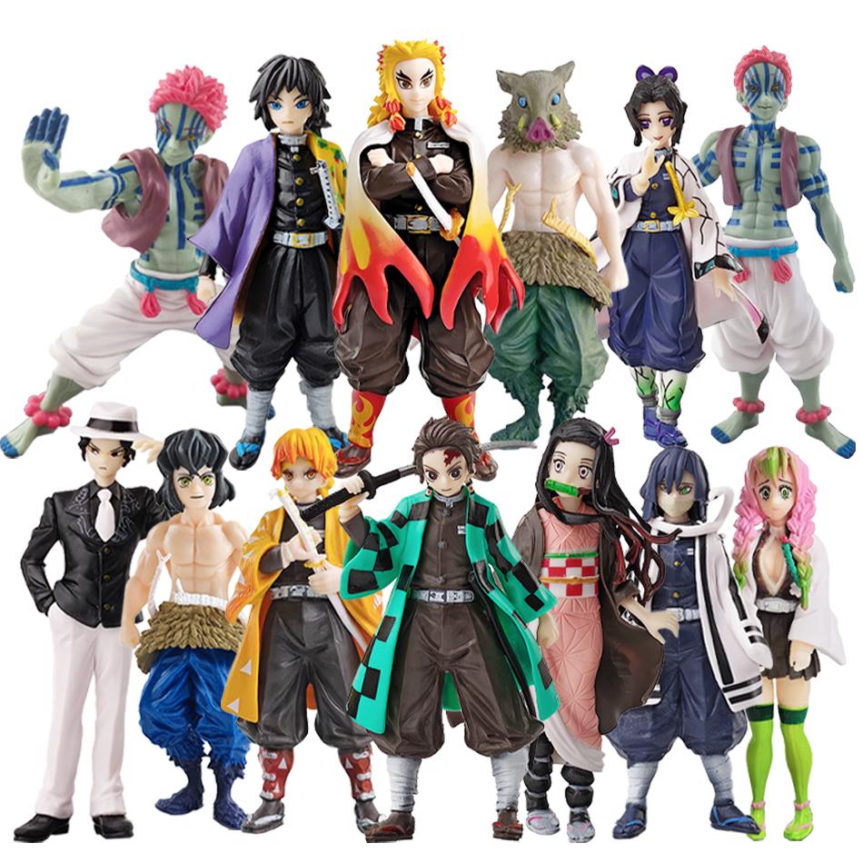 Аніме Клинок, що розсікає демонів Kimetsu no Yaiba Фігурка Камадо Танджіро Фігурка Дії Агацума Зеніцу Незуко Воїн ПВХ Модель Іграшки