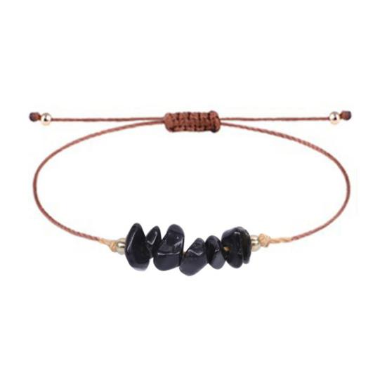 Gemstone Bracelet Women Men Adjustable Braided Crystal Bracelet Boho String