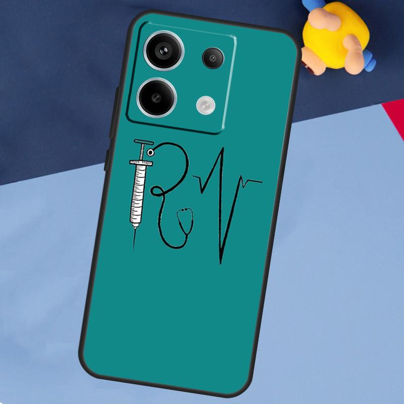 Lustige Krankenschwester Arzt Krankenpflege Hülle für Xiaomi Redmi 13C 12C 10C 10A 9C Note 12 13 10 8 9 11 Pro 12S 10S 11S Handyhülle