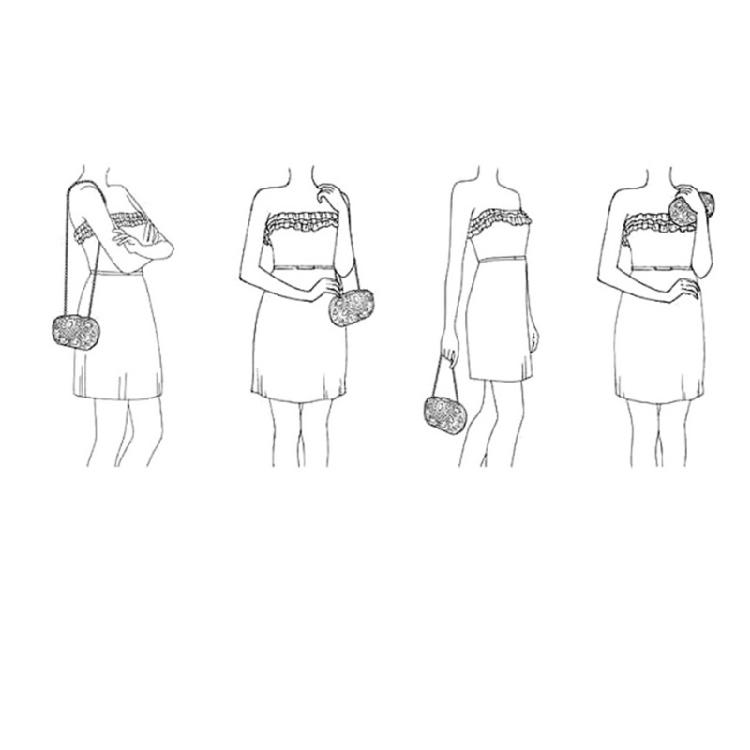 Women's Top Handle Handbags,Pearls Evening Clutches Purse with Chain Shoulder Bag for Party Prom Wedding Cocktail Club