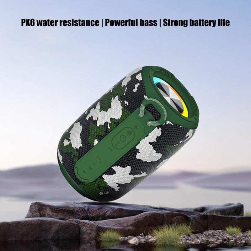 Portable Bluetooth-compatible Speaker IPX6 Waterproof Supports Multiple Playback Modes for Party Travel