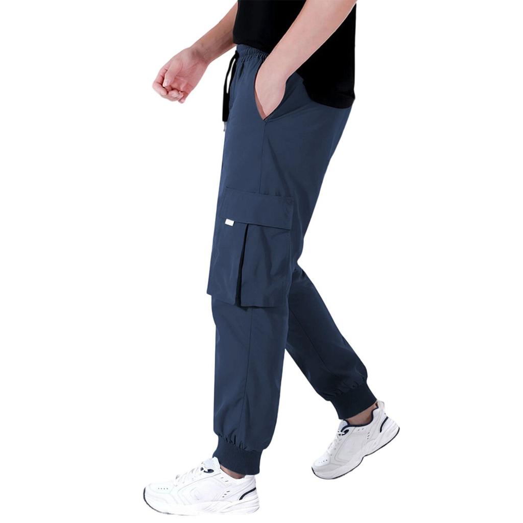 Men's Overalls Drawstring Multi Pocket Casual Pants Hiking Pants