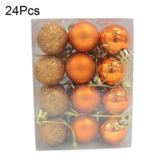 24 stk 3 cm Plast Juletrekuler Pynt Hjemmefest Hengende Ornamenter