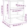 Nightstands (2 Pcs) Smoked Oak Finish 40 X 30 X 50 Cm Engineered Wood
