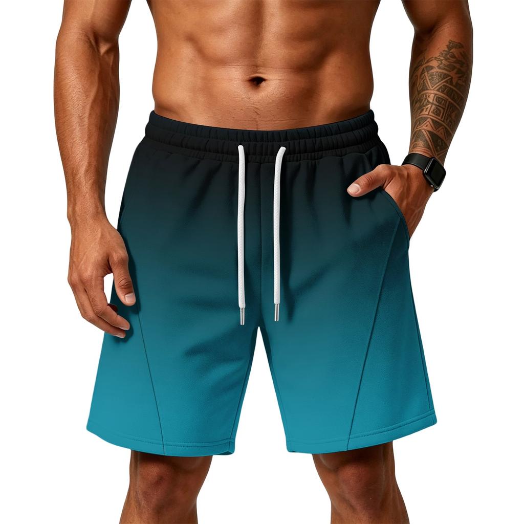 Men's Loose Fit Air Layer Athletic Shorts with Pockets Drawstring Waistband Comfortable Gym Training Beach Casual Shorts