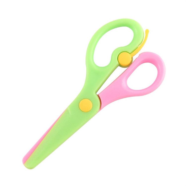 Children's All-Plastic Safety Scissors for Kindergarten Crafting