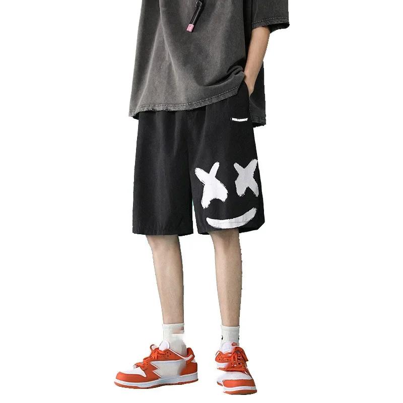 

Мужские шорты Лето Мужская одежда Баскетбольные шорты Повседневные брюки Спортивные шорты Спортивные штаны в гонконгском стиле Мужские спортивные шорты S чёрный